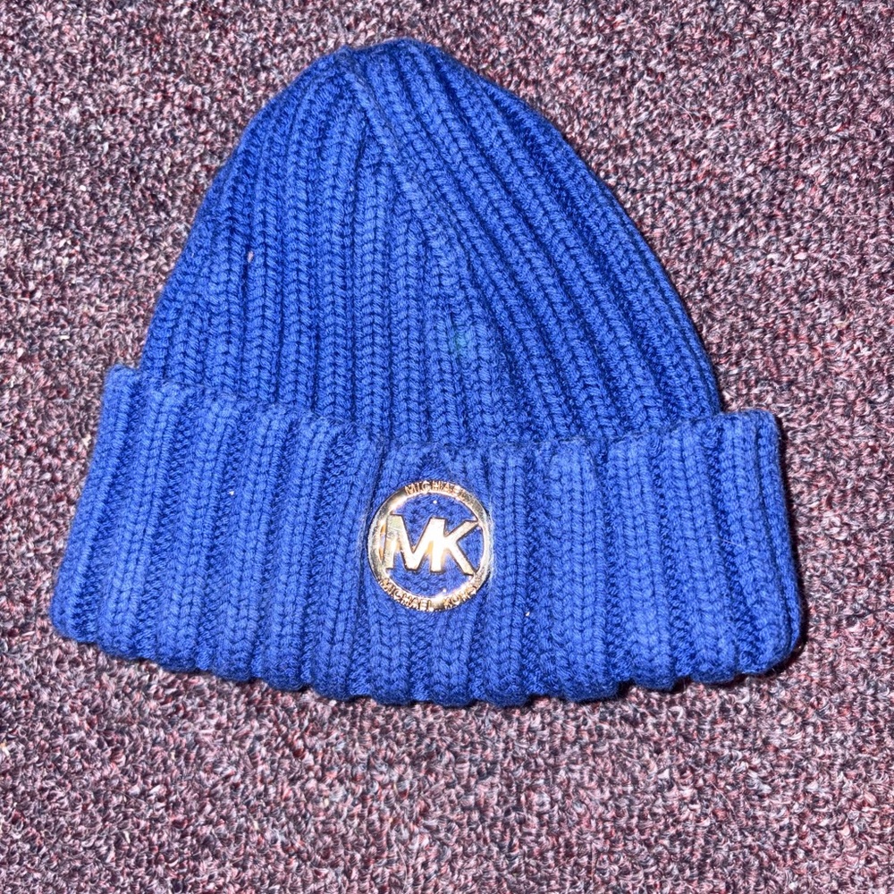 Michael Kors Blue Knit Beanie